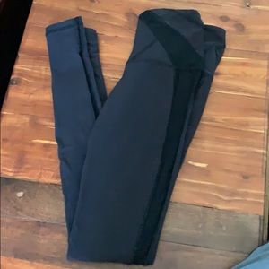 Karma black leggings with mesh side